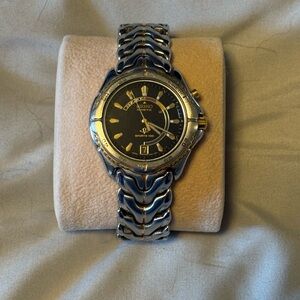 Seiko Gold and Silver Watch with Black Dial